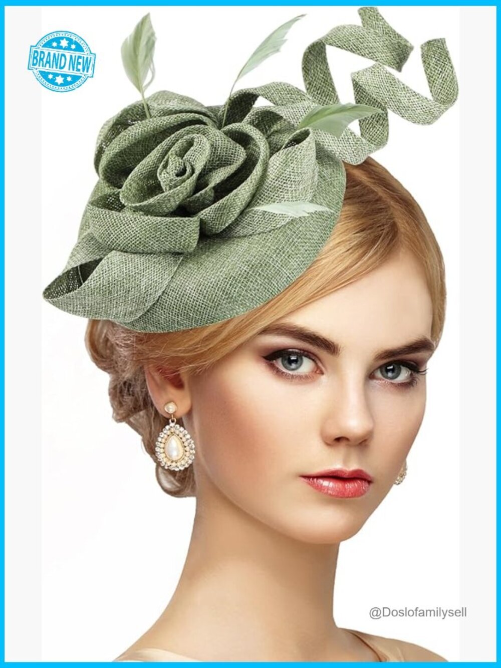 Vintage Derby Fascinator - Tea Party Hat Clip On for Church Weddings Derby Day